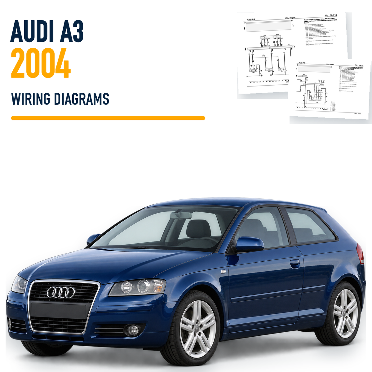 Audi A3 2004 wiring diagrams manual with representative vehicle and genuine source pages
