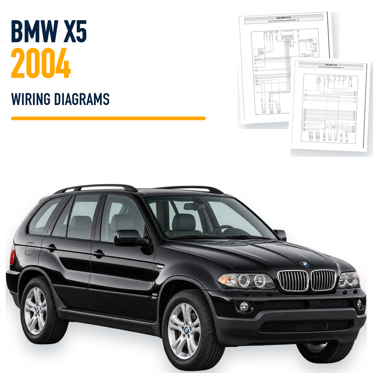 BMW X5 2004 wiring diagrams manual with representative vehicle and genuine source pages