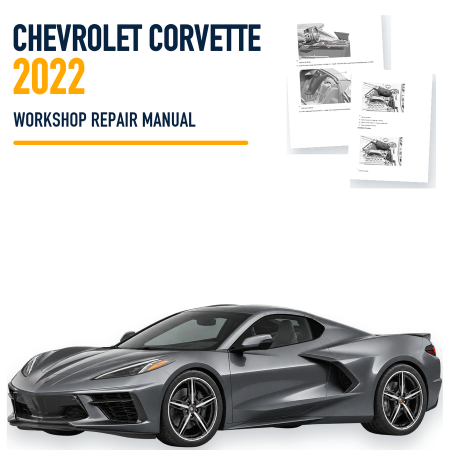 Chevrolet Corvette 2022 workshop repair manual with representative vehicle and genuine source pages