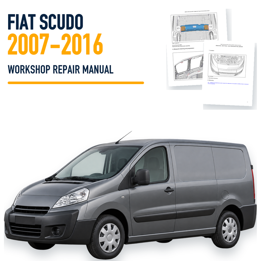 Fiat Scudo 2007-2016 workshop repair manual with representative vehicle and genuine source pages