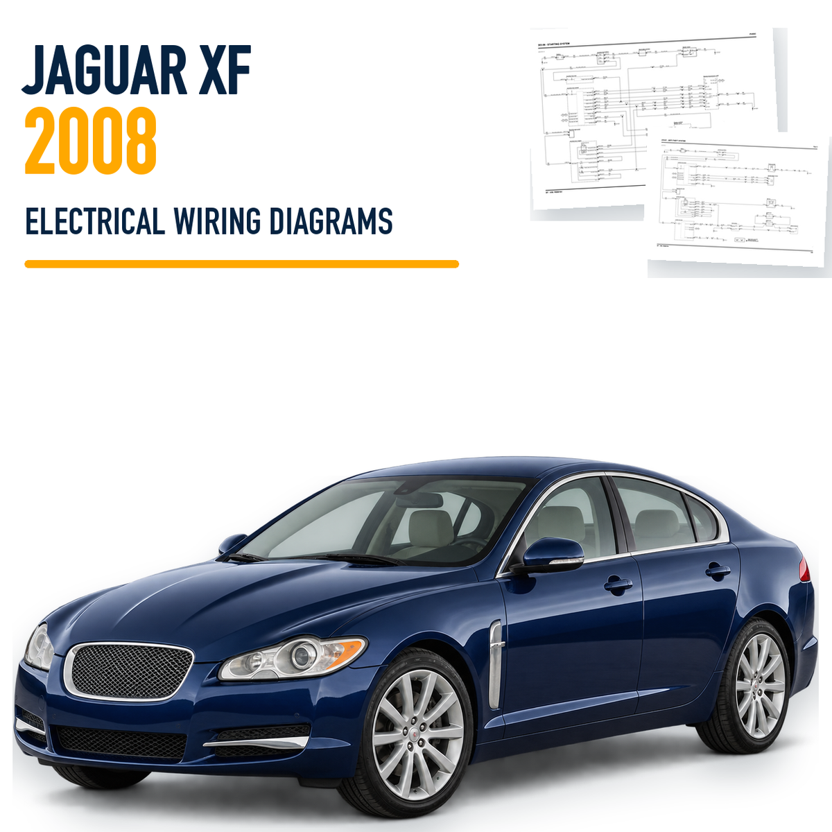 Jaguar XF 2008 electrical wiring diagrams manual with representative vehicle and genuine source pages