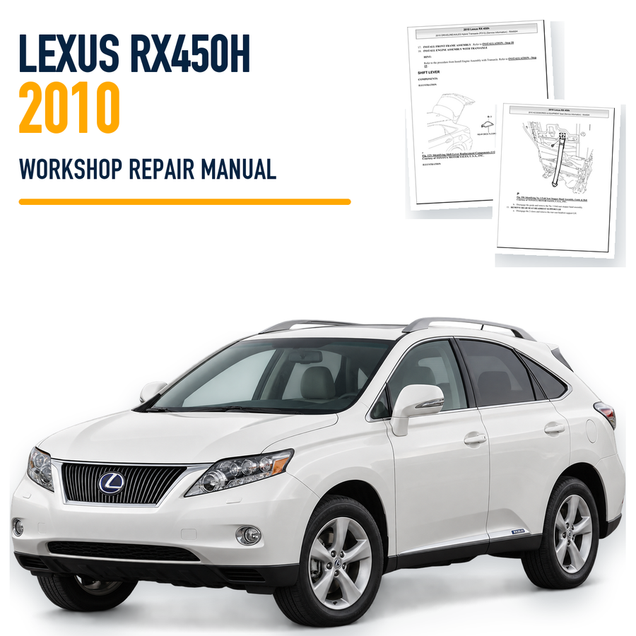 Lexus RX450h 2010 workshop repair manual with representative AL10 hybrid and genuine source-page previews