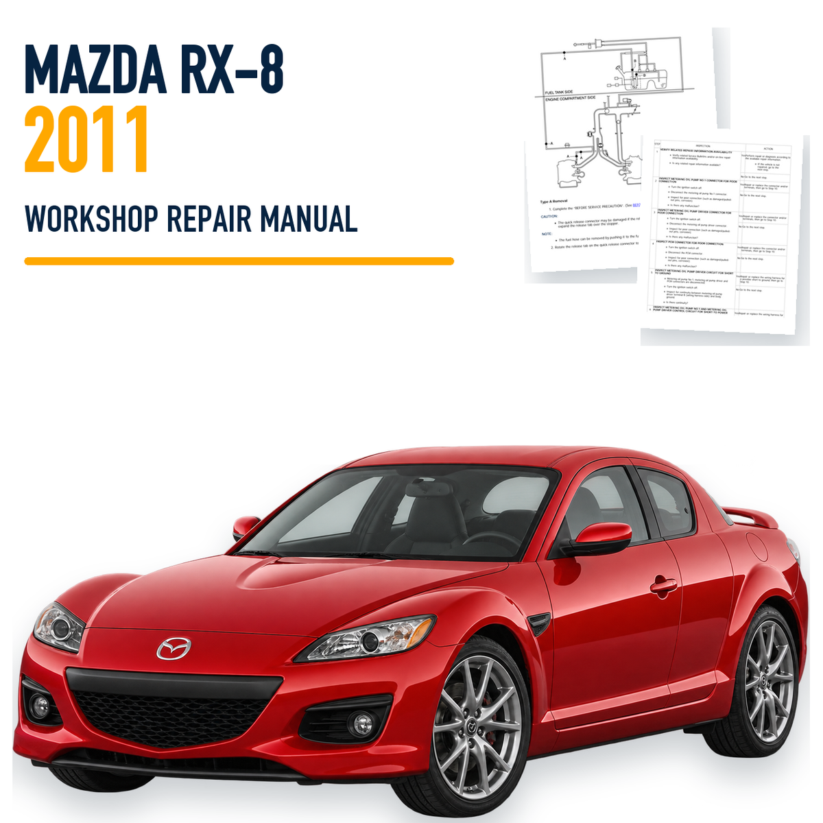 Mazda RX-8 2011 workshop repair manual with representative coupe and source pages