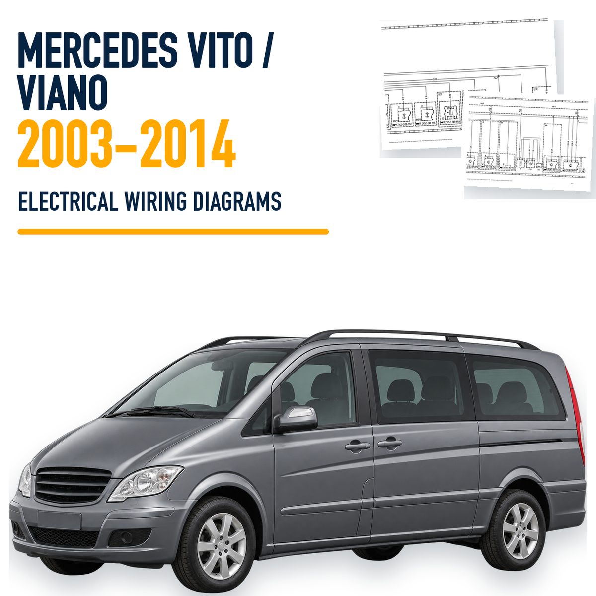 Mercedes Vito / Viano 2003-2014 electrical wiring diagrams with representative vehicle and genuine source pages
