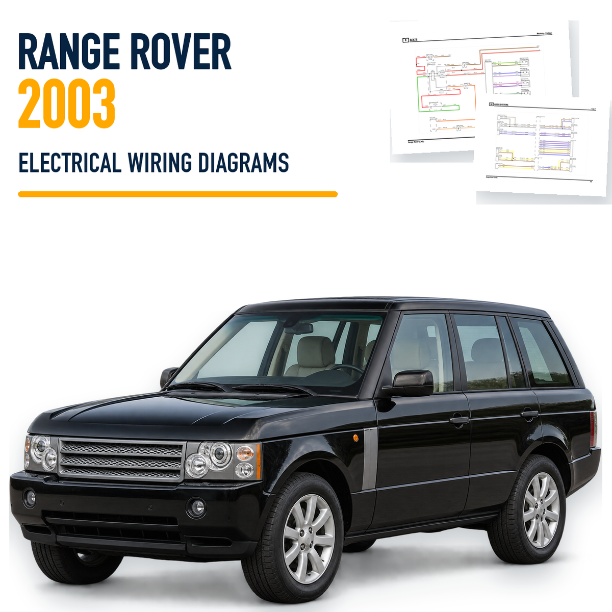 Range Rover 2003 electrical wiring diagrams manual with representative vehicle and genuine source pages
