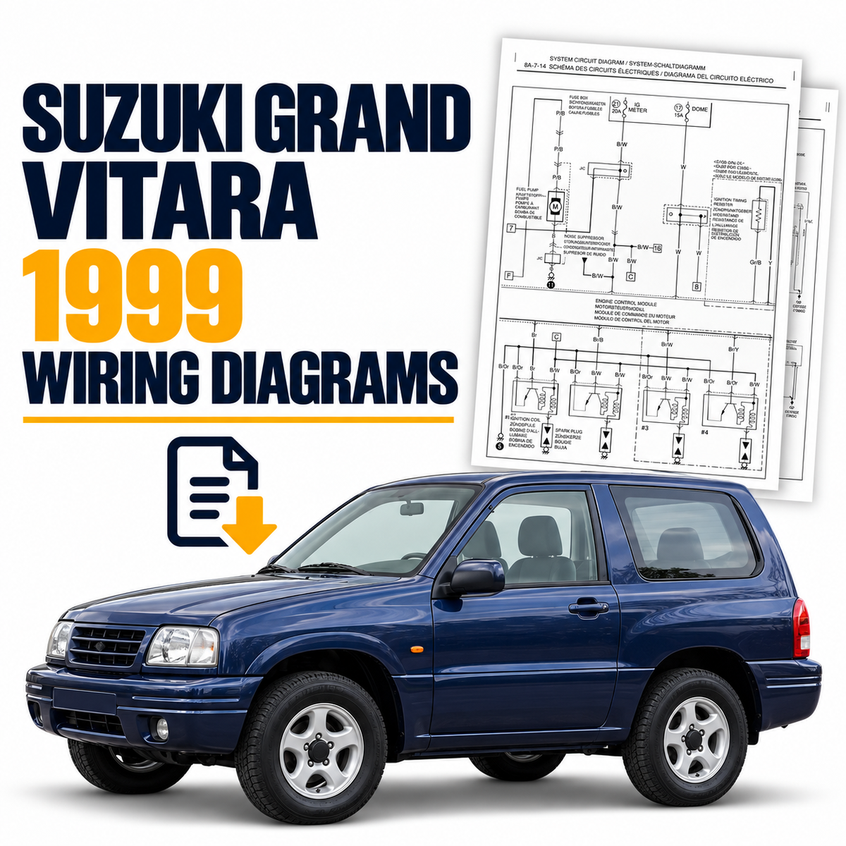 Suzuki Grand Vitara 1999 wiring diagrams manual with vehicle and genuine wiring sample